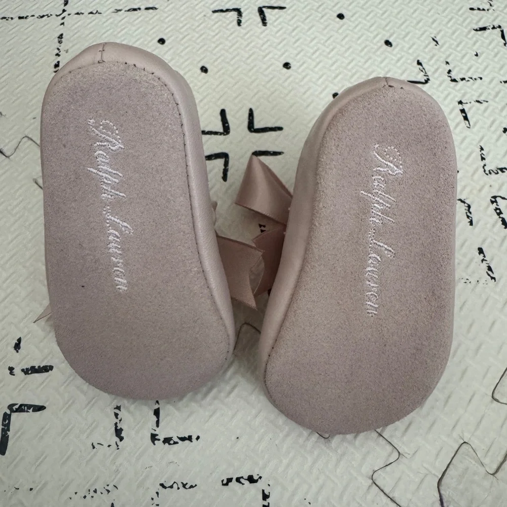 Ralph Lauren Briley Lambskin Slipper - Pink, Baby Girl, Size 1 - Picture 2 of 9